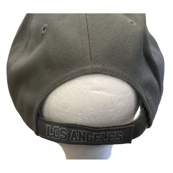 LA Embroidered Adj. W/Hook & Loop Close Baseball Cap One Size Gray By Cap USA - Picture 4 of 9